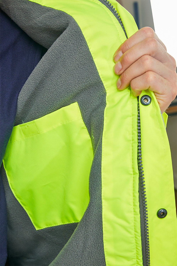 Beeswift Hi-Vis Fleece Lined Bomber Jacket - CBJFLSY Beeswift Hi-Vis Fleece Lined Bomber Jacket - CBJFLSY