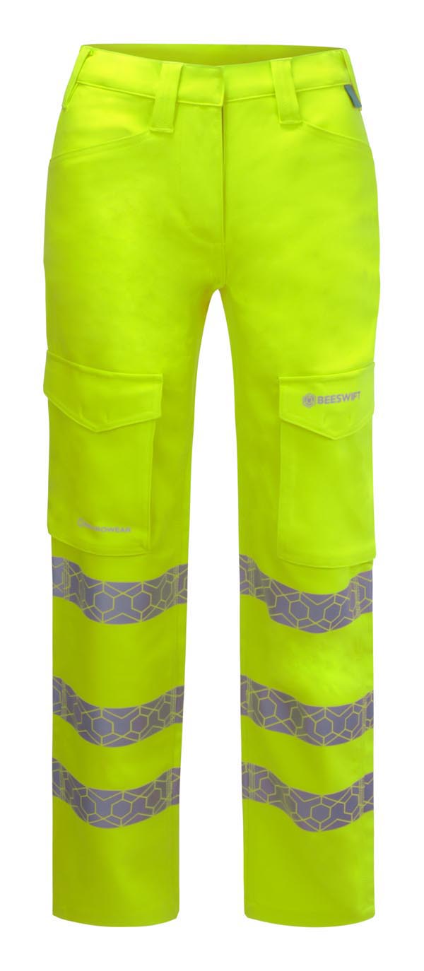 Beeswift Envirowear Recyclable Womens Hi Vis Trousers, front