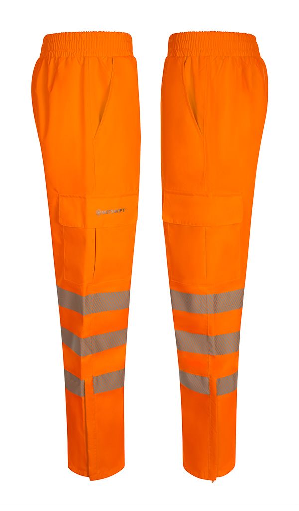 Beeswift Birkdale Hi-Vis Waterproof Breathable Trousers, detail