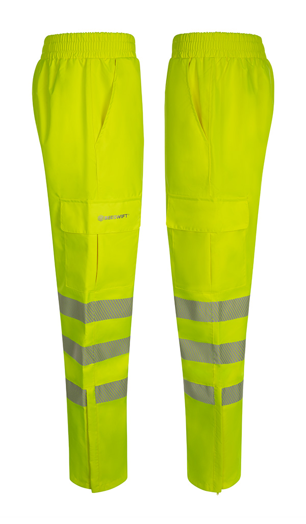 Beeswift Birkdale Hi-Vis Waterproof Breathable Trousers, detail