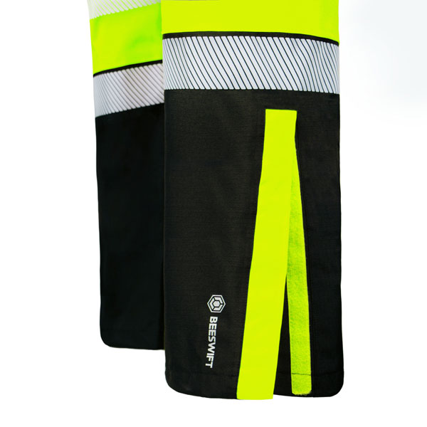 Beeswift Deltic Hi-Vis Two-Tone Ripstop Breathable and Waterproof Rail OverTrouser, detail