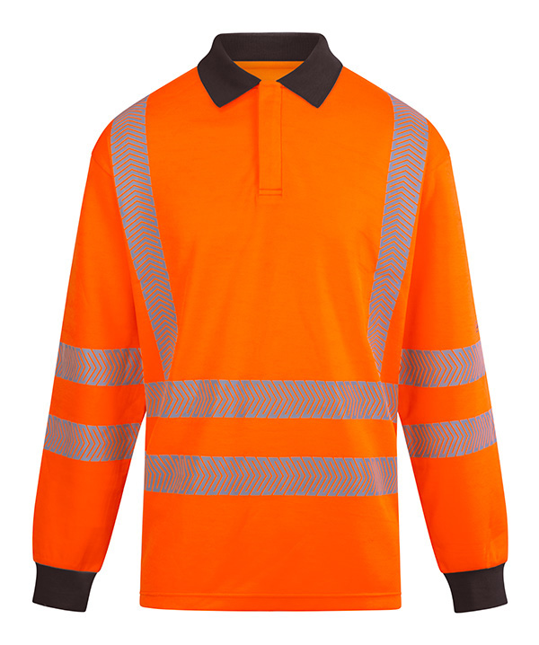 Beeswift Arc Compliant Hi-Vis Polo Shirt, detail