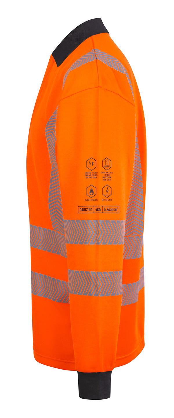 Beeswift Arc Compliant Hi-Vis Polo Shirt, detail