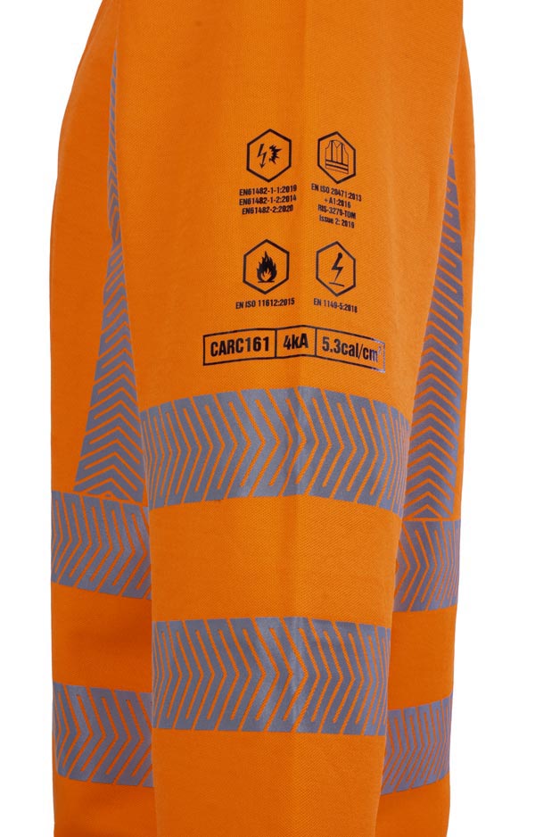 Beeswift Arc Compliant Hi-Vis Polo Shirt, detail