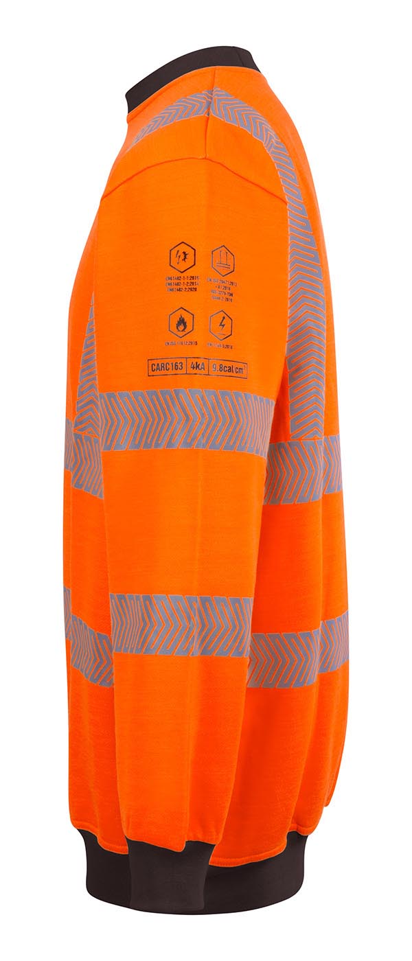 Beeswift ARC Compliant Hi-Vis Sweatshirt, detail