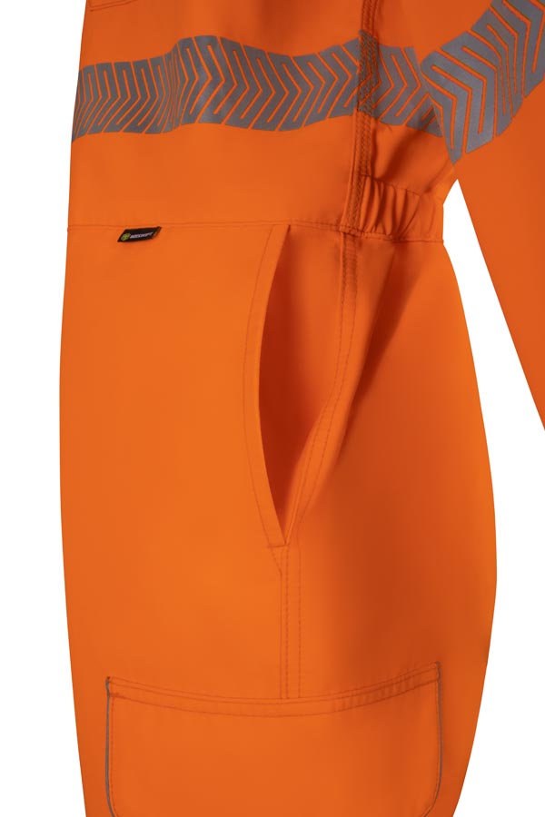 Beeswift Arc Compliant Hi-Vis Coverall, detail