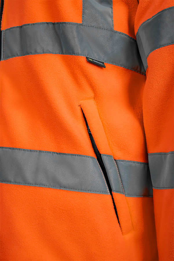 Beeswift Carnoustie Hi-Vis Fleece Jacket, detail