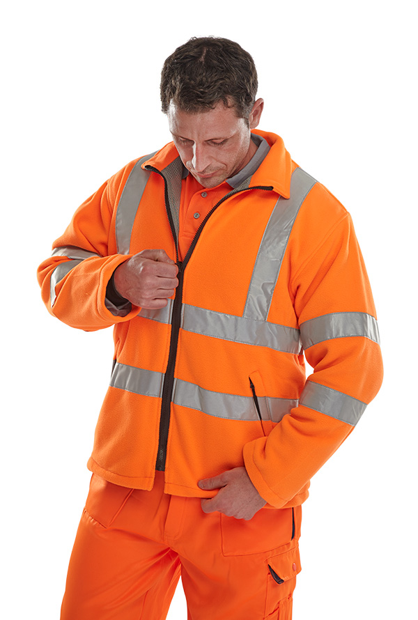 Beeswift Carnoustie Hi-Vis Fleece Jacket, detail