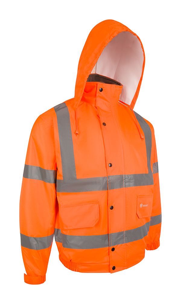Beeswift Hi-Vis Fleece Lined Bomber Jacket, detail