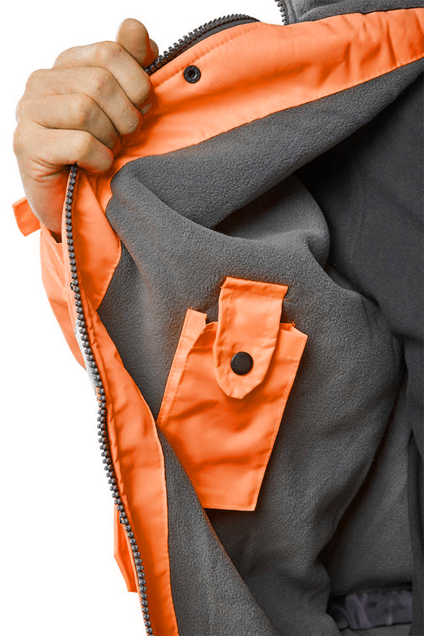 Beeswift Hi-Vis Fleece Lined Bomber Jacket, detail