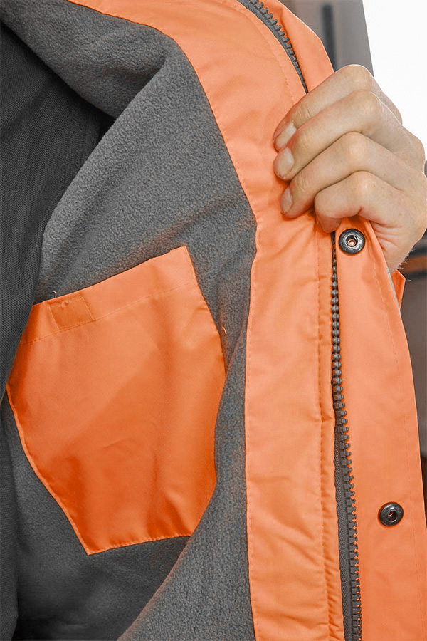 Beeswift Hi-Vis Fleece Lined Bomber Jacket, detail