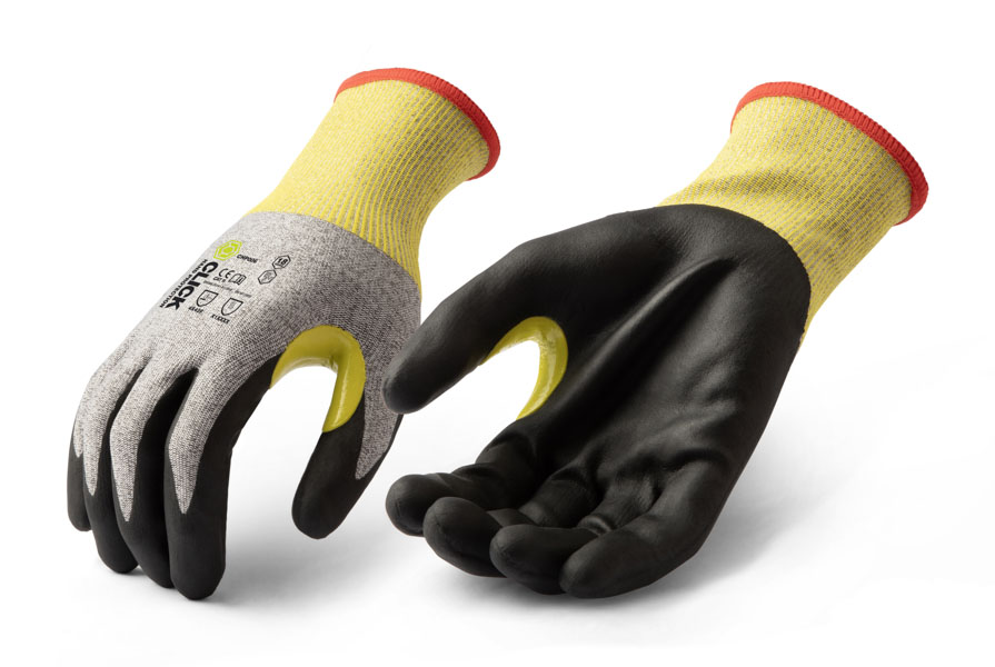 Beeswift Click Hand Protection Nitrile Foam 18G Cut F Glove, detail