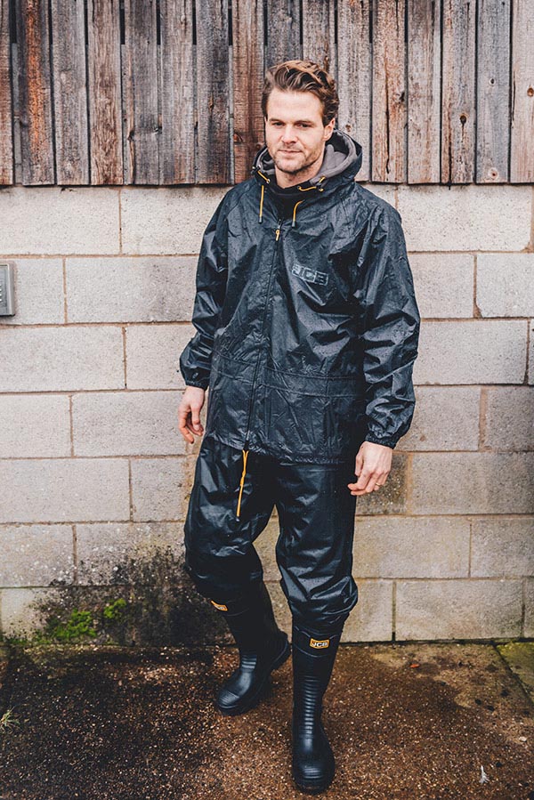 JCB Workwear Two-Piece Rainsuit, detail