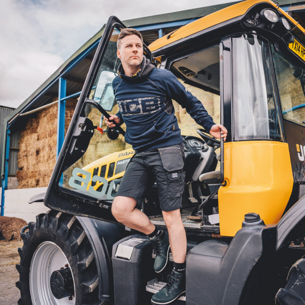 JCB Workwear Trade Hybrid Stretch Shorts, detail