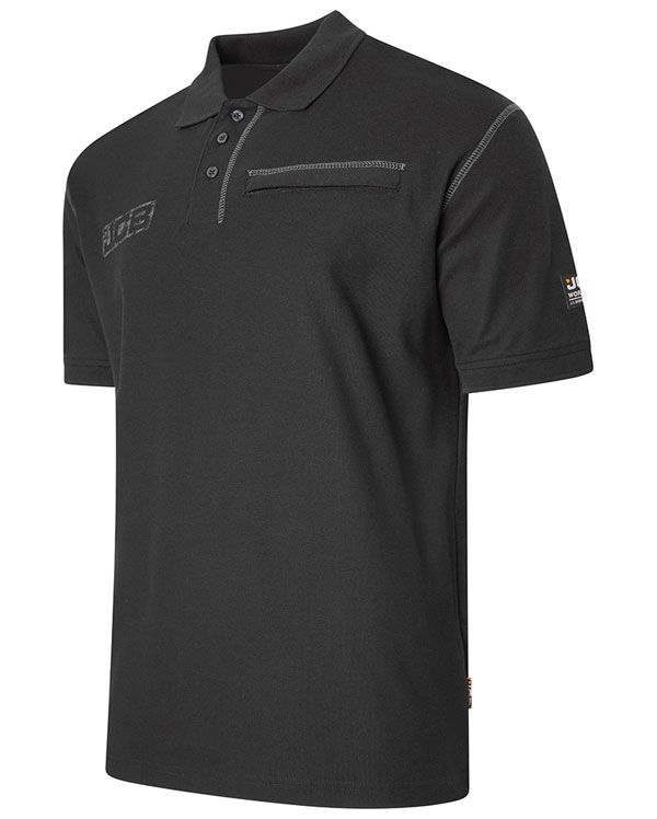 JCB Workwear Trade Work Short Sleeve Polo, detail