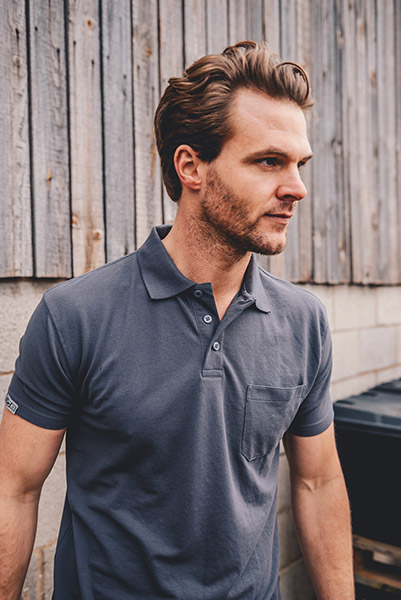 JCB Workwear Essential Polo Shirt, detail