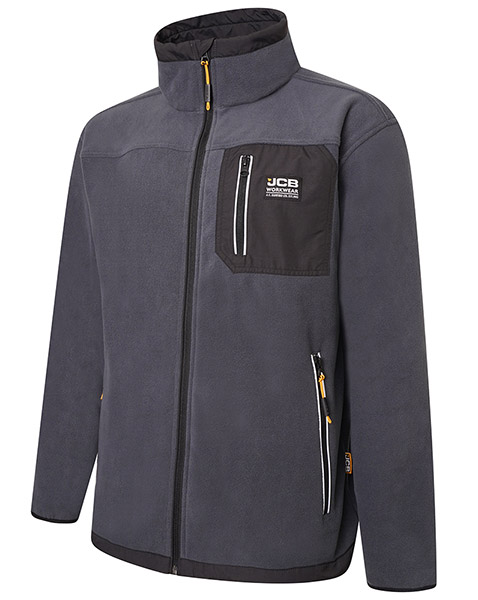 JCB Workwear Trade Fleece Jacket Full Zip, detail
