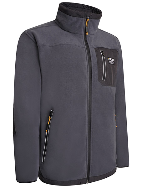 JCB Workwear Trade Fleece Jacket Full Zip, detail