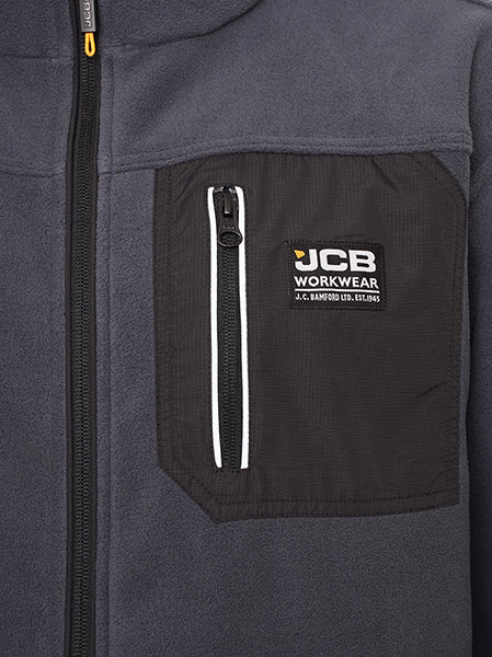JCB Workwear Trade Fleece Jacket Full Zip, detail