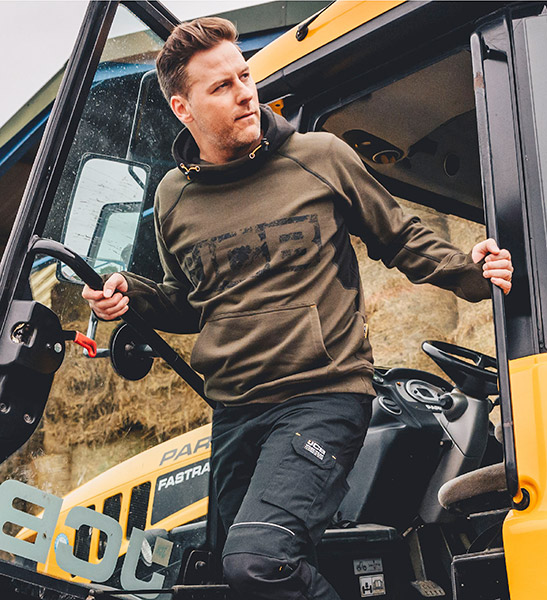 JCB Workwear Horton Hoodie, detail
