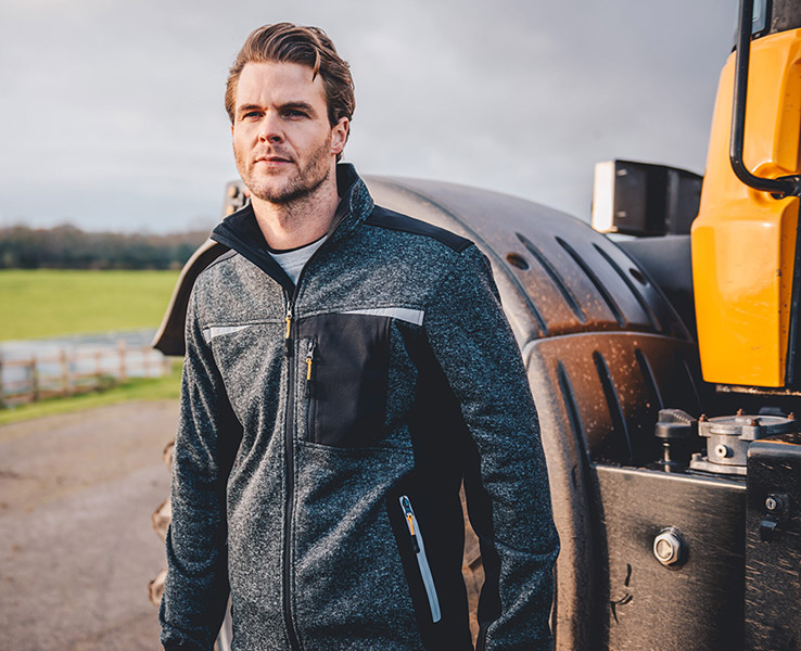 JCB Workwear Trade Essington II Full Zip Fleece Jacket, detail