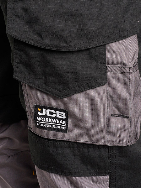 JCB Workwear Trade Rip Stop Trousers, detail