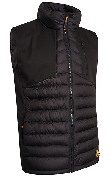 JCB Workwear Trade Hybrid Padded Gilet, detail