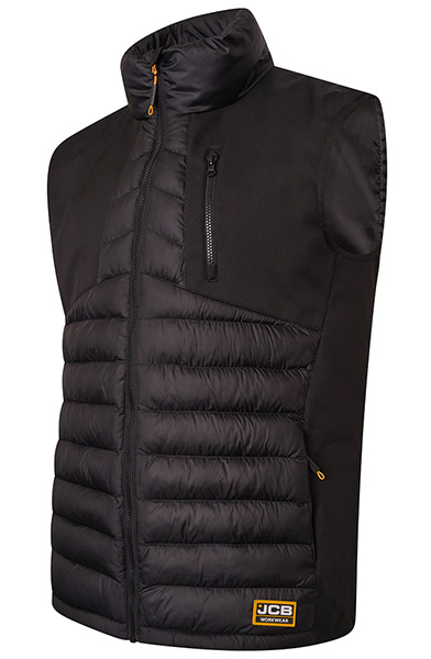 JCB Workwear Trade Hybrid Padded Gilet, detail