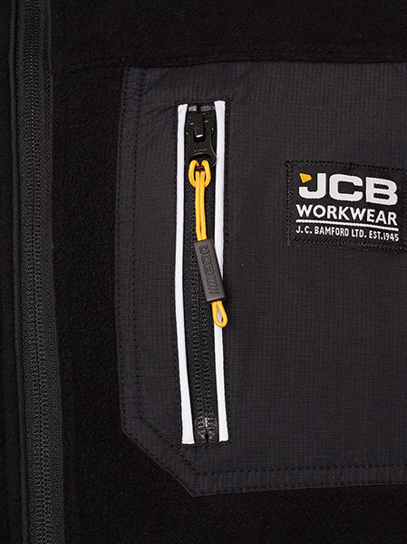 JCB Workwear Trade Fleece Full Zip, detail