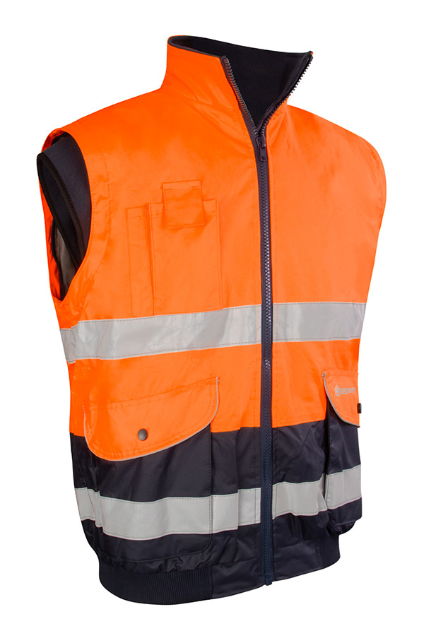 Beeswift Two-tone Hi-Vis Europa Bomber Jacket, detail