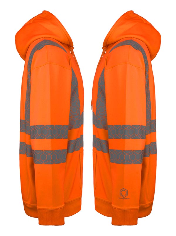 Beeswift Envirowear Recyclable Hi-Vis Hoodie, detail
