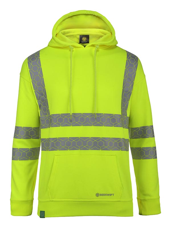 Beeswift Envirowear Recyclable Hi-Vis Hoodie, detail