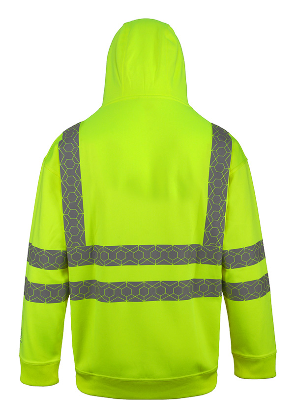 Beeswift Envirowear Recyclable Hi-Vis Hoodie, detail