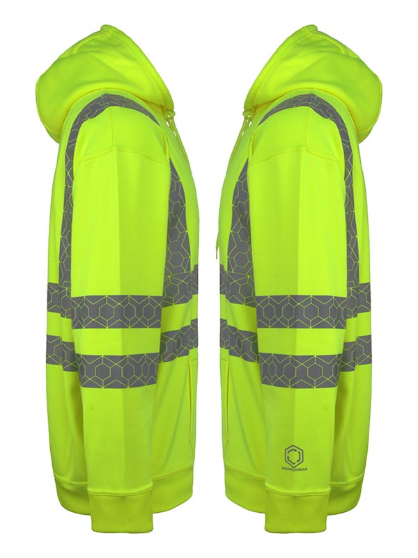 Beeswift Envirowear Recyclable Hi-Vis Hoodie, detail