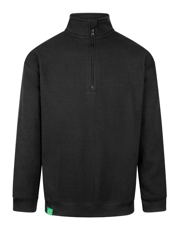Beeswift Envirowear Recyclable Quarter Zip Sweatshirt, detail