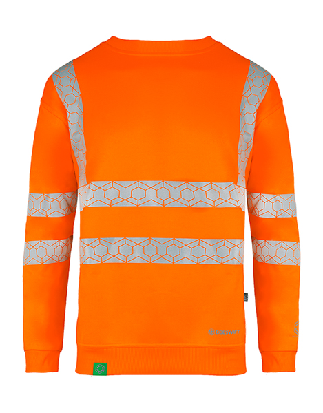 Beeswift Envirowear Hi-Vis Recyclable Sweatshirt, detail