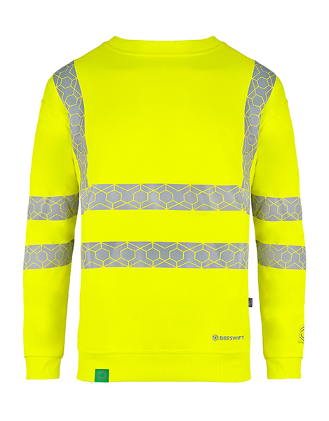 Beeswift Envirowear Hi-Vis Recyclable Sweatshirt, detail