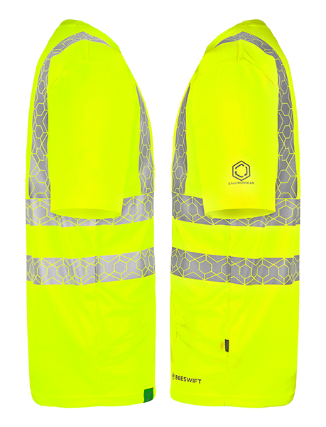 Beeswift Envirowear Hi-Vis Recyclable T-Shirt, detail