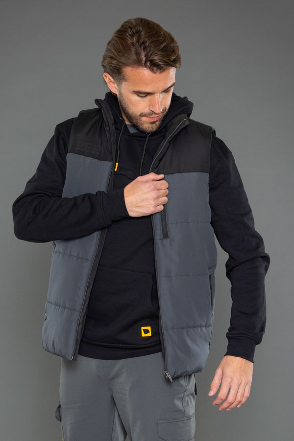 JCB Workwear Unisex Padded Gilet, detail