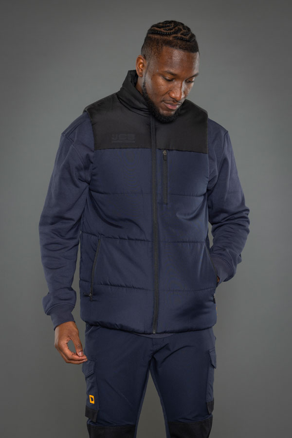 JCB Workwear Unisex Padded Gilet, detail