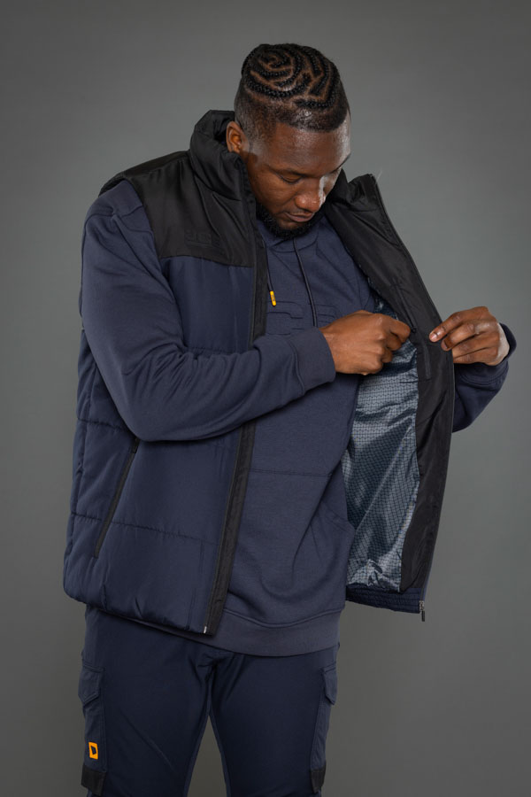 JCB Workwear Unisex Padded Gilet, detail