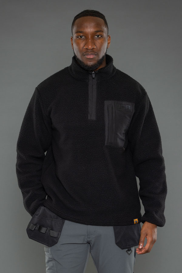 JCB Workwear Unisex Borg Fleece, detail