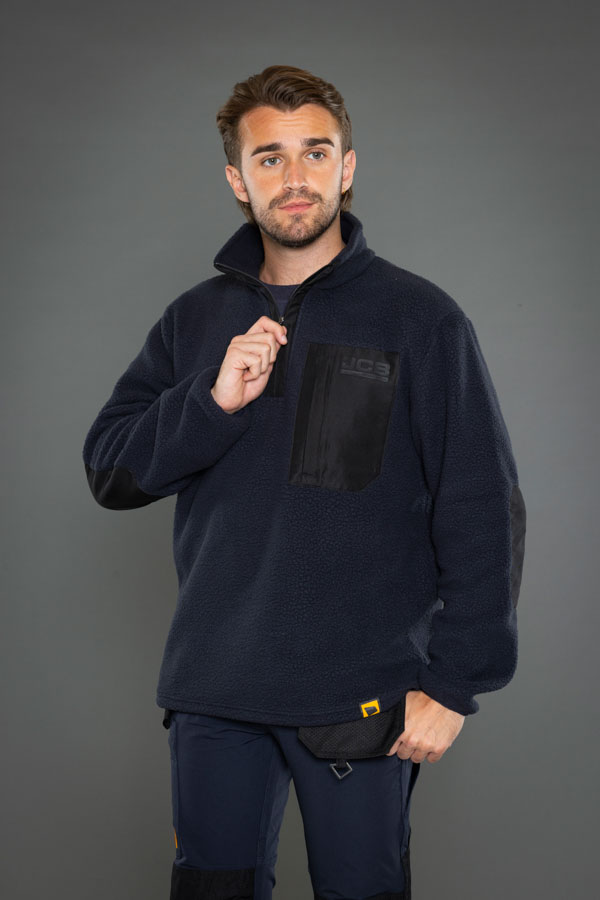 JCB Workwear Unisex Borg Fleece, detail