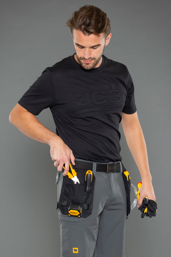 JCB Workwear Unisex 3D Embossed T-Shirt, detail