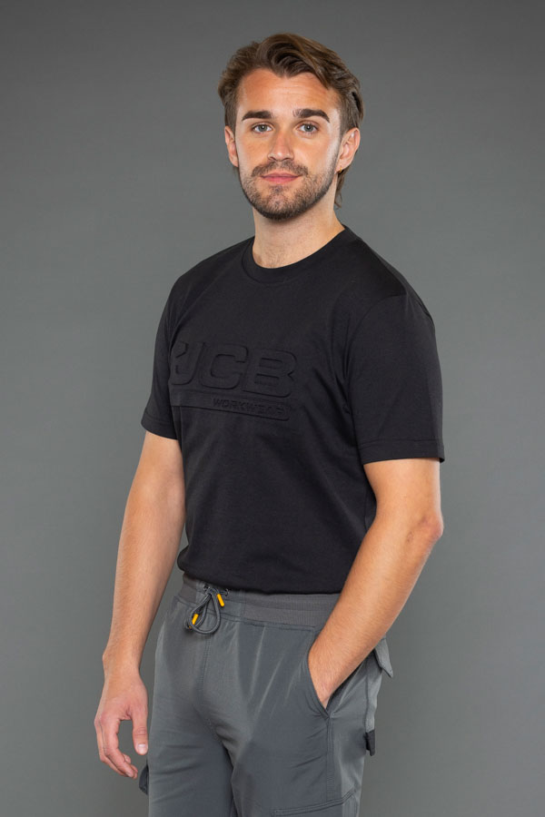 JCB Workwear Unisex 3D Embossed T-Shirt, detail