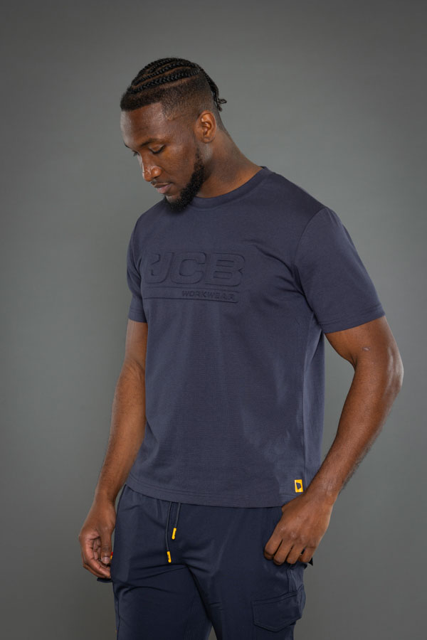 JCB Workwear Unisex 3D Embossed T-Shirt, detail