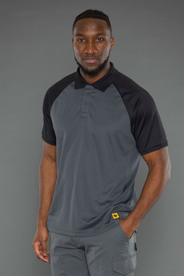 JCB Workwear Unisex Classic Collar Polo Shirt, detail