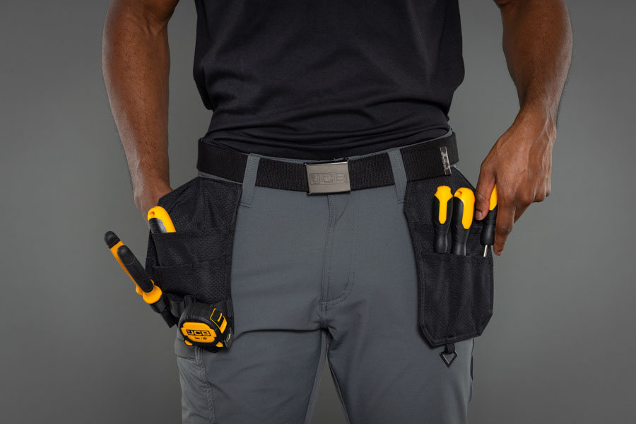 JCB Workwear Mens 4-Way Stretch Holster Pocket Trousers, detail