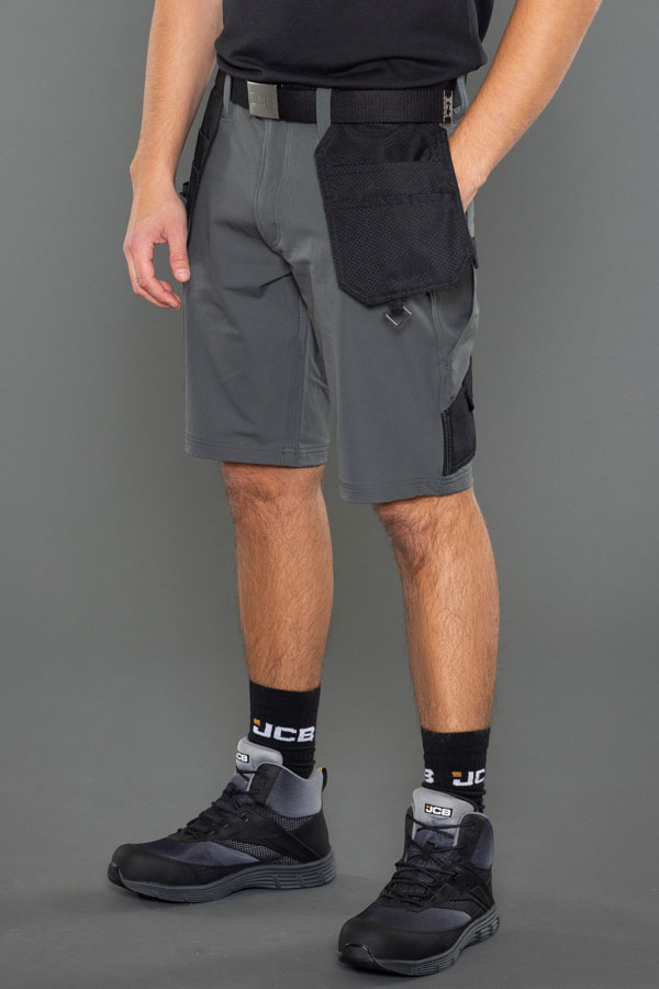 JCB Unisex Stretch Holster Pocket Shorts, detail
