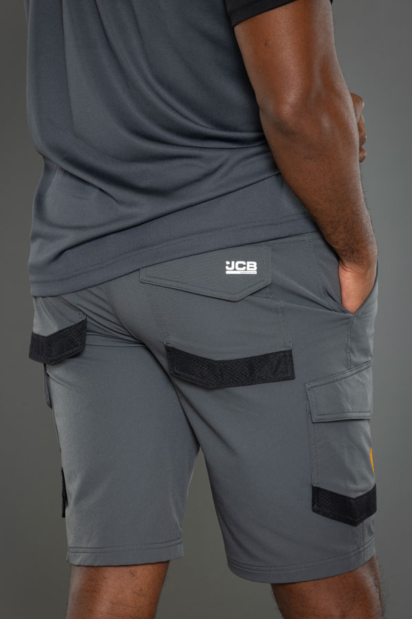 JCB Workwear Unisex 4-Way Stretch Shorts, detail